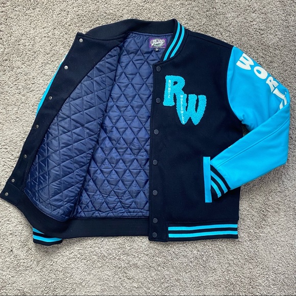 NWT Runtz Worldwide Winkz Varsity Jacket Navy XL - Picture 2 of 6